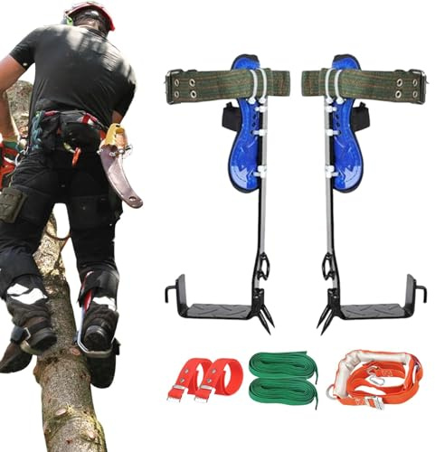 Kit D'équipement Pour Grimper Aux Arbres, Éperons Pour Grimper Aux Arbres, Outils Professionnels De Travail Des Arbres, Équipement D'escalade avec Pédale Antidérapante Pour Activités De Plein