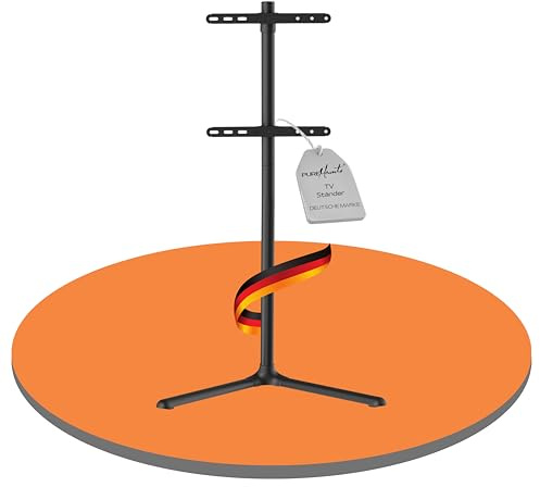 PureMounts TV Ständer, Standfuss, Universal Fernsehständer höhenverstellbar für 32-70 Zoll Samsung, LG, Philips, Panasonic UVM., Max. Vesa 400x400 & 40 kg, schwarz