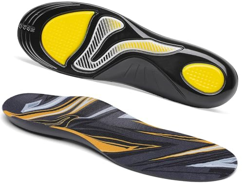 Ulicox Plantillas Ortopédicas para Hombres Mujeres Suaves Soporte Arco Plantar Plantillas para Pies Planos Dolor de Pie Fascitis Plantar Espolon Calcaneo Alivio Del Dolor de Pies 45/46
