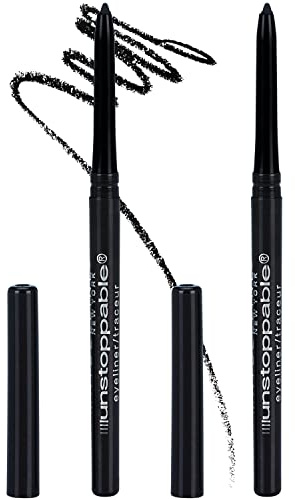 Maybelline Unstoppable Waterproof Mechanical Black Eyeliner Pencil, Easy to Apply, Smooth Glide, Up to 24 Hour Wear, Onyx, Pack of 2