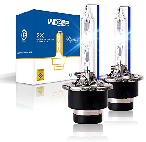 wideep D2S Xenon HID Headlight Bulbs, 8000K 35W 85V High Low Beam 66240 85122UB 66040 66240XNL, Replacement Car Lights, 2 Pcs