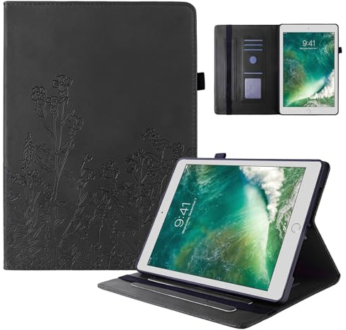 CXTCASE fodral kompatibelt med iPad 9,7 tum (6,/5. generationen, 2018/2017)/iPad Air 2/iPad Air 1, smalt smart surfplatta skyddsfodral med stativfunktion för iPad 9,7 (6/5. generationen, 2018/2017),
