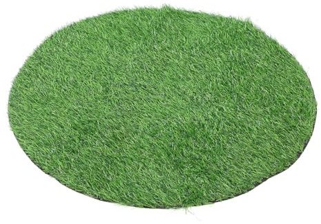 Kichvoe Grüner Kunstrasen Runder Innenteppich Und Läufer Schachtabdeckung Für Außendecks Terrassen Wohnmobile Tierzentren Fitnessstudios Sportbereiche Poolbereiche Landschaftsbau 80 cm