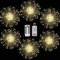 FOOING Feuerwerk Lichterkette 120LED,Feuerwerk Lichterketten Licht Weihnachtslicht mit Fernbedienung 6 Stück Batteriebetrieben Außen Innen,Weihnachten weihnachtsbeleuchtung deko