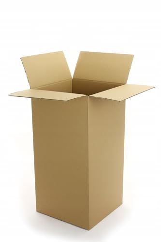 WePack 1 Stück Faltkarton 500x500x1000 mm Außenmaß Versandkarton E-commerce Karton 2-Wellig Braun Kartonage Verpackung Postkarton Versandschachtel Paket Päckchen