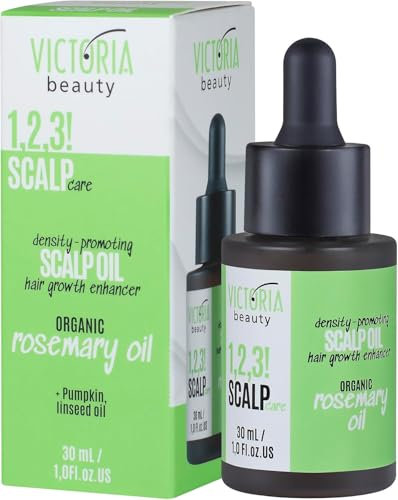 Victoria Beauty Organic Rosemary Oil Scalp Treatment, 30 ml, Density-Promoting Hair Growth Enhancer