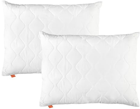 sleepling 2er Set Kopfkissen 70x90 cm, Polster, Allergiker Kissen, waschbar, Made in EU, Oeko-TEX, großes Schlafkissen 70 x 90, Bettkissen, Pillow, 2 Stück, Basic 100