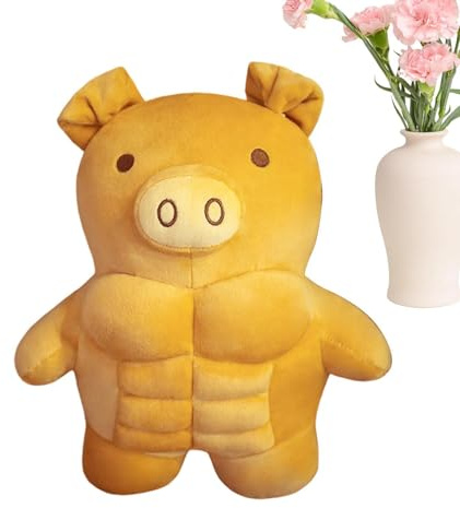Peluche Musclée Coussin Décoratif Doux 30 cm Mignon