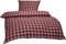 Bettwaesche-mit-Stil warme Fein-Flanell Winter Bettwäsche Toronto Landhaus Karo rot grün weiß kariert (135 cm x 200 cm + 80 x 80)