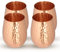 Zap Impex Kupferweingläser 4er-Set Weinbecher aus massivem Kupfer, gehämmert Moscow Mule Copper Tumbler