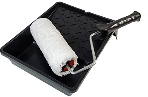 Set professionale di 2 rulli per pittura da 20 cm + vaschetta per colori