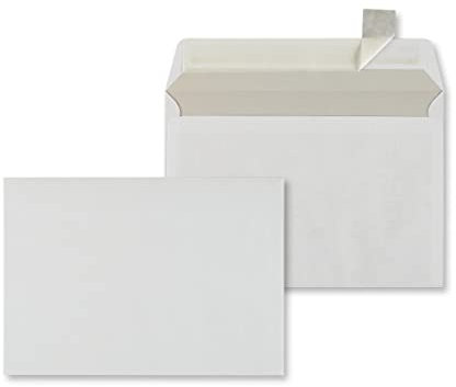 Briefumschläge DIN C6 114x162 mm haftklebend ohne Fenster Briefhüllen 100542 (50)