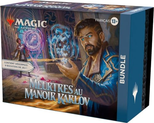 Bundle Magic: The Gathering Asesinatos en la mansión Karlov – 9 Refuerzos de Juego, 30 Cartas de Campo + Accesorios exclusivos (versión Francesa)