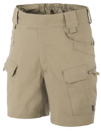 Helikon-Tex - Pantalones cortos tácticos urbanos de 15,2 cm para hombre - Pantalones cortos de carga ligeros y transpirables para el ejército, la policía, el senderismo y la caza, caqui, S