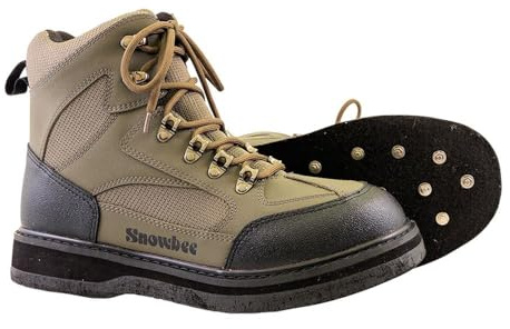 Snowbee Stream-Trek Wading Boots - Studded Felt/Rubber Sole | Rugged Construction, Superior Grip, Lightweight, Size UK 13