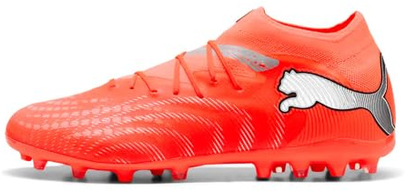 PUMA Unisex Future 9 Pro MG Fußballschuh, Leuchtend rot, weiß, schwarz, Silber, 43 EU, Glowing Red PUMA Weiß PUMA Schwarz PUMA Silber, 43 EU