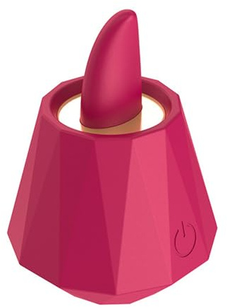 Generico Vibratore per giocattoli sessuali per adulti per donne - Stimolatore per leccata anale con pinza clitoridea femminile in 5 modalità - Giocattolo per leccare la lingua del sesso di coppia,A