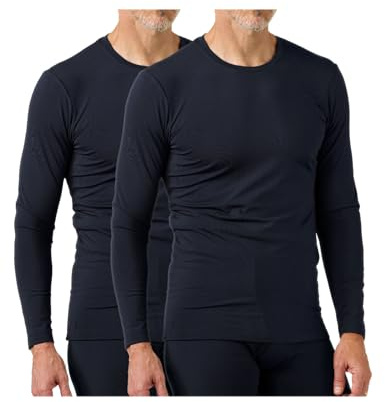 LAPASA män 1 & 2 pack innerfleece termounderkläder topp tunn & tjock skidfunktionsunderkläder termoskjorta för vintern M09 M55 M26 MEHRWEG