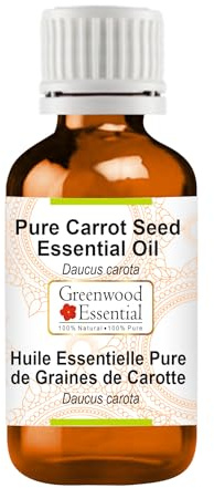 Greenwood Essential naturliga rena morotsfrön Essentiell olja (Daucus carota) naturlig terapeutisk kvalitet ångdestillerad 10 ml (0,33 oz)