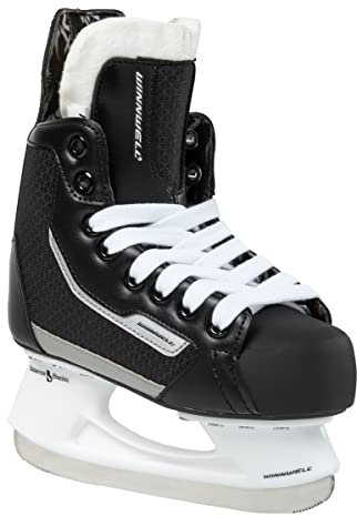 Winnwell Jugend-Hockey-Skate mit Balance-Klingen - AMP300 - Eishockey-Schlittschuhe für Jungen & Mädchen - hilft Kindern, früher zu skaten zu lernen