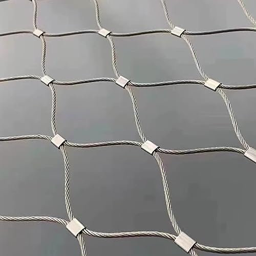JIwqDY Red de Seguridad Malla Gallinero Inoxidable 304 Malla Metalica Balcón Malla de Protección para Escaleras, Gran Cuerda Tejida, Red de Decoración (Color : 10cm Mesh, Size : 0.8x4m)
