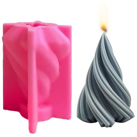 mizikuu 3D Silikonform, Kerzenform Silikon DIY Weihnachten Kerzenform Stumpenkerzen kerzengießform Kerzen Gießform für Kerzenherstellung Formen DIY Handwerk Dekoration für Duftkerzen, Seifen