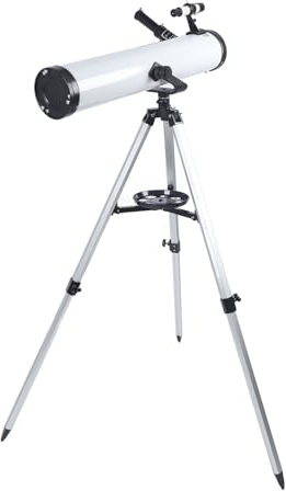 Astronomisches Refraktor Teleskop von Starwatcher mit Hoher Auflösung, Großer Apertur von 114 Mm, Ausgestattet mit Verstellbarem Stativ für Reibungslose und Genaue Beobachtung