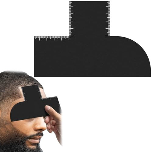 LQIOACU 1 Pezzo Strumento riutilizzabile per modellare l'attaccatura dei capelli del barbiere e strumento per allineare i bordi dello spray colorato, Forma a T