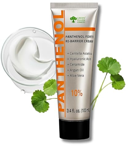 10 % Pantenolkräm Forte med ceramider & Centella Asiatica – intensivvård för hudregenerering av rodnad, akne, brännskador, tatueringar och efter kosmetiska ingrepp – med aloe vera hyaluronsyra