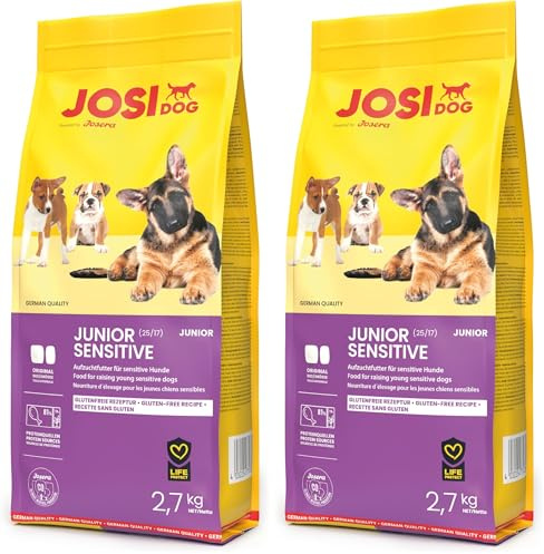 JosiDog Junior Sensitive (1 x 2,7 kg) | Junior | Croquettes Premium pour Chiots en Croissance et sensibles | Nourriture pour Chiots dès 8 semaines | Facile à digérer | Powered by JOSERA | 1 pièce