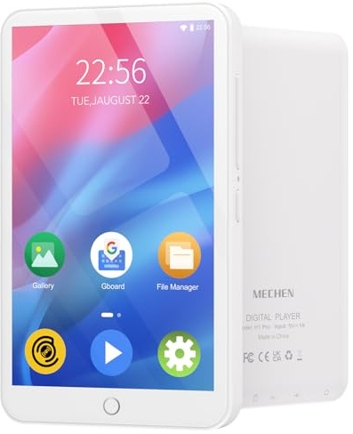 MECHEN Lecteur MP3 Spotify, Bluetooth MP4 Radio WiFi Android 9.0, Écran Tactile 4 Pouces, pour Enfants et Loisirs, Autonomie Longue