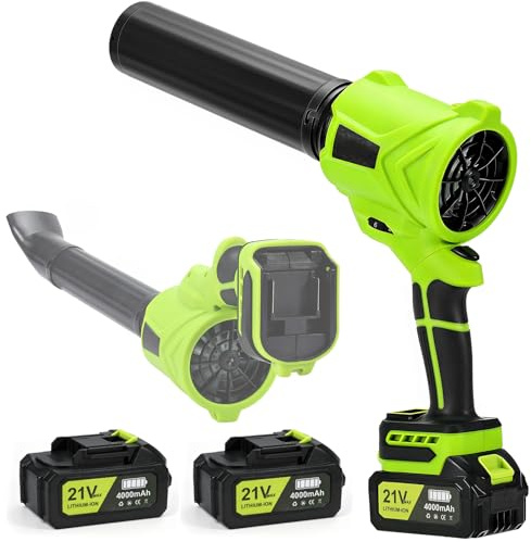 JUOIFIP Soplador de Hojas con 2 Batería 40Ah 980000 RPM, Giro de 180°