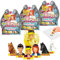 INKEE BIBI & Tina | 3er Set Verhexte Badekugel mit Überraschung, 3X Kinder Badebomben mit Baby Spielzeug, Himbeerduft