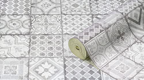 d-c-fix Wall Covering Ceramics - Wallpaper Tile Design Renovation Upcycling Kitchen Bathroom Bedroom Laundry Room - Moroccan Tiles 67.5 cm x 4 m