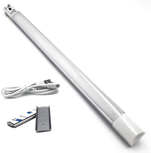 MAKA Luce Sottopensile Cucina Led con Sensore di Movimento Durata Batteria 60 Giorni 6000K Fredda con Interruttore Barra Luminosa Armadio Sottoscala Corridoio Striscia 1.5 W (58 Centimetri)