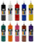 Lot de 10 peintures acryliques de 500 ml chacune, peinture couvrante pour toile, pouring, papier, bois, pierre, tissu, cuir, métal, céramique - 10 x 500 ml