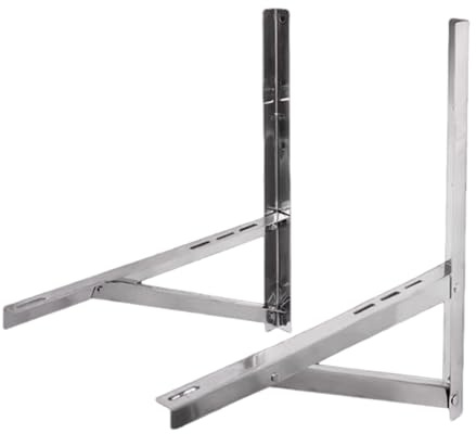 Hitburu Support De Fixation Pour Climatiseur | Support Pour Climatiseur Split Extérieur - Accessoires pliables multifonctionnels en acier inoxydable pour unité split murale sans conduit
