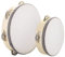 2 Stück Tambourine, Handtrommel Percussion, Tambourin Percussion, Tambourin Holz Schellentrommel, Holz Handheld Tamburin, mit Jingles, für Party, Spiele, Schule, Erwachsene(6 Zoll und 8 Zoll)