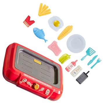 LIXSAZSE Juego de Cocina con Parrilla para niños, Juego de Cocina para Acampar, simulación, freidora, Mini Utensilios , para niños