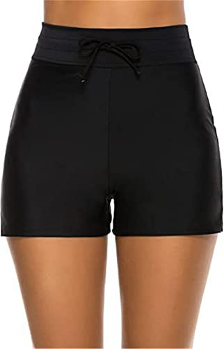 Gellmall Badshorts med Innenslip Bikinihose strand kort snabbtorkande badmode sportshorts med Kordelzug S-2XL, Svart, M