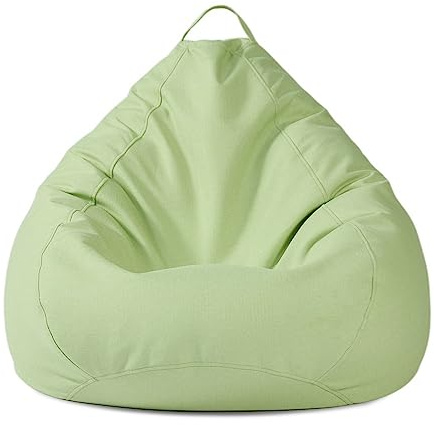 Odot Bean Bag No Filler for Adult Teenagers, Microfiber Soft Gaming Bean Bag Chair, Washable Bean bag Cover for Outdoor Livingroom Garden Bedroom Playroom Dorm (Green,80x90cm)