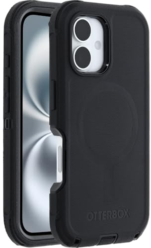 OtterBox Defender Series MagSafe Case for iPhone 16, Shockproof, Drop Proof, Ultra-Rugged, Protective Case, 7x Tested to Military Standard, Black