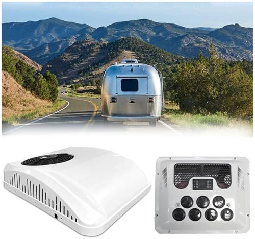 RV Rooftop Dc Air Conditioner Unit 12V/24V/48V/72V/96V/220V, Portable High Efficient Parking Air Conditioner Unit Cooling Heat Low Noise For Car RV Truck Camper BUS Van
