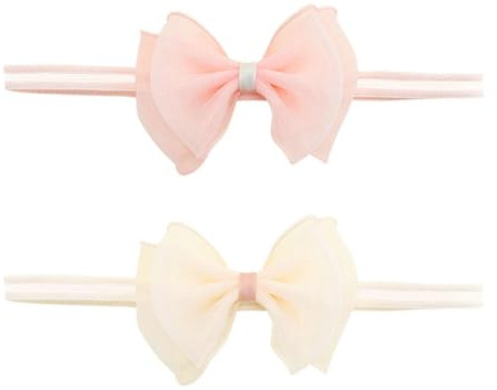 2 Pieces of Bowheadbands, Chiffon Headbands for Children's Hair Accessories, Cute Baby Girl Headband, Clothing Accessories