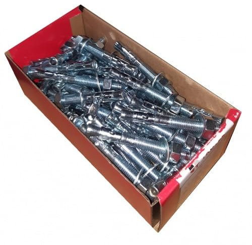 Anclajes fijos M10 (50 unidades, 10 x 90 mm, acero inoxidable, para cargas pesadas, ETA-1, hormigón agrietado)
