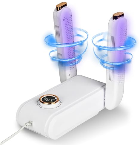 XTDMJ Shoes Dryer Boot Dryer, Glove Dryer with Intelligent Timer, Boot Dryer UK Foldable Design & Quick Drying Electric Shoe Dryer, Effectively Eliminates Odors and Antibacterial (UK Plug)