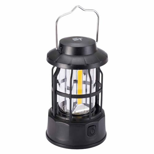EUROtops Farolillo de camping COB – Lámpara LED para camping, funciona con pilas y regulable, luz de emergencia para exterior y jardín