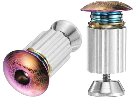 QUARKZMAN Tapones Para Extremos De Manillar Tapas De Aluminio Para Manillar De Bicicleta Tapones De 0.6oz Con Sistema De Expansión Y Bloqueo Para MTB Carretera BMX Bicicleta Coloridos