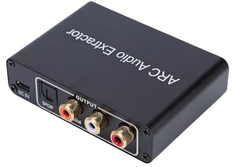 YUEHISY Convertidor de Audio HDMI ARC a óptico y Analógico, DAC Plug and Play para HDTV, Compatible con Sonido Envolvente DTS 5.1, con Reducción de Ruido Digital