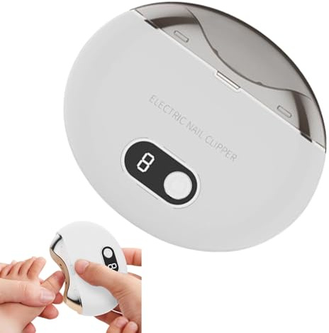 Tagliaunghie Elettrico – Trimmer Unghie, Ricaricabile Con Display Digitale | Tagliaunghie Anti‑Pizzico & Lucidatore | 3 Velocità Per Cura Mani Adulti Mente Al Di Sotto Di